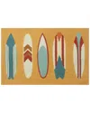 The Rug Market Surfboards 30x48in Doormat In Yellow