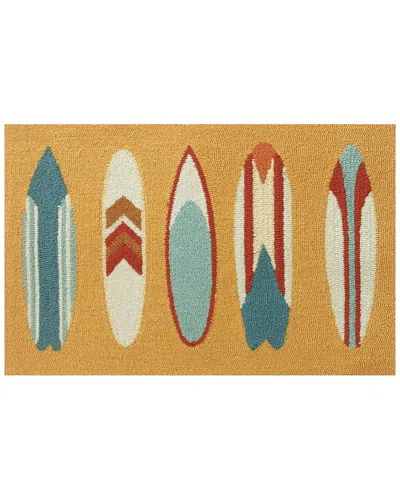 The Rug Market Surfboards 30x48in Doormat In Yellow