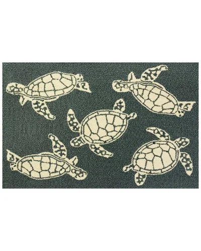 The Rug Market Turtle 30x48in Doormat In Aqua