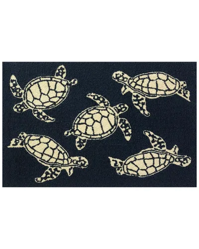 The Rug Market Turtle 30x48in Doormat In Indigo