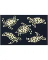 The Rug Market Turtle 30x48in Doormat In Indigo