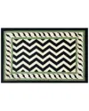 The Rug Market Uma Border Chevron Indoor/outdoor Doormat In Black