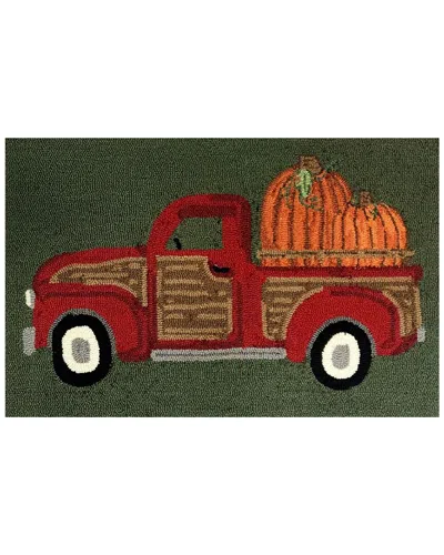 The Rug Market Vintage Harvest Truck 24x36in Doormat In Green