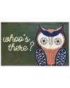 The Rug Market Whoo's There Owl 24x36in Doormat In Green
