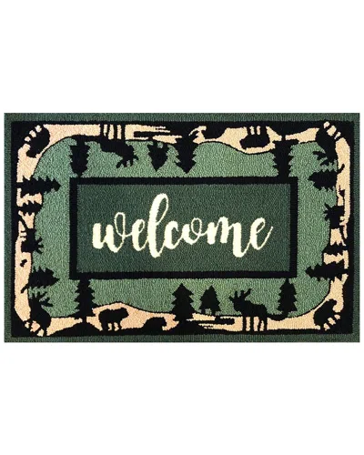 The Rug Market Wilderness Border Rug In Green