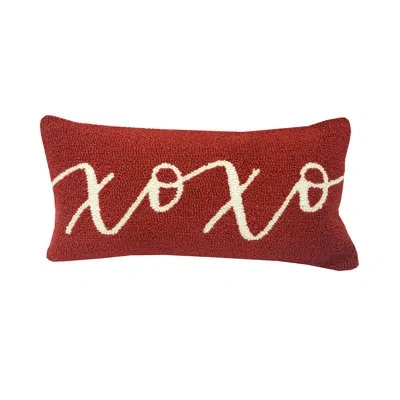 The Rug Market Xoxo Red Pillow In Multi