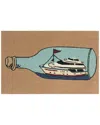 The Rug Market Yacht In A Bottle 30x48in Doormat In Tan
