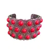 The Runnin' Iron Beautiful Chunky Cuff Bracelet In Red In Red