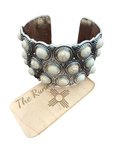 The Runnin' Iron Beautiful Chunky Cuff Bracelet In White