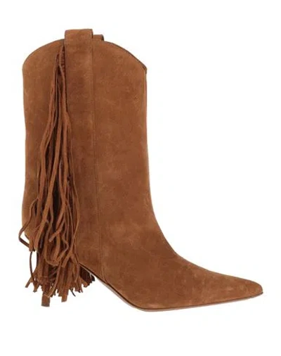 The Saddler Woman Ankle Boots Camel Size 6 Leather In Beige