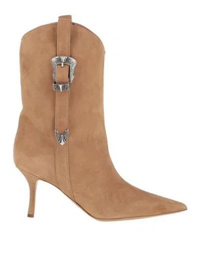The Saddler Woman Ankle Boots Sand Size 5 Leather In Beige