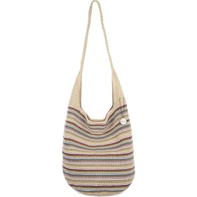 The Sak 120 Hobo Bag In Pink Multi Stripe