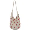 The Sak Women's 120 Crochet Hobo Bag In Natural Strawberries