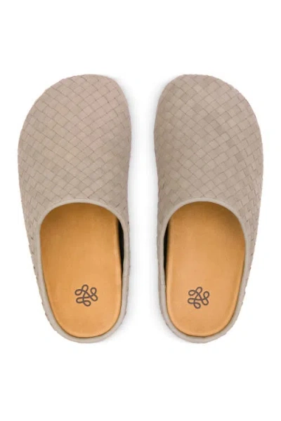 The Sak Bolinas Leather Woven Clog In Brown