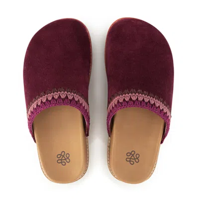 The Sak Bolinas Lug Sole Clog In Red