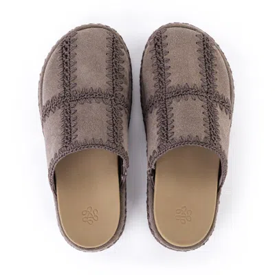 The Sak Bryn Platform Clog In Mushroom Suede Patch