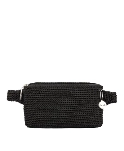 The Sak Caraway Crochet Small Belt Bag In Black
