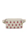 The Sak Caraway Crochet Small Belt Bag In Natural Strawberries