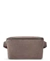 The Sak Caraway Large Leather Belt Bag In Mushroom Suede
