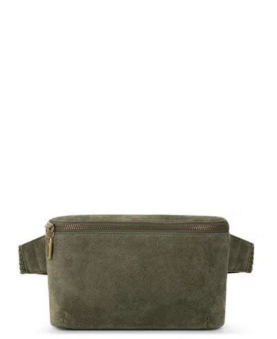 The Sak Caraway Leather Small Belt Bag In Moss Suede