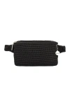 The Sak Caraway Small Belt Bag In Black Crochet