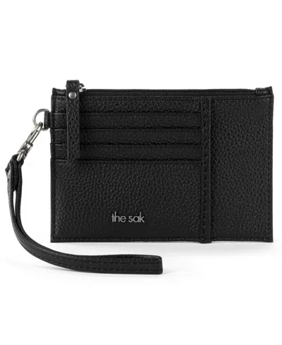 The Sak Card Case Zipper Wallet In Black