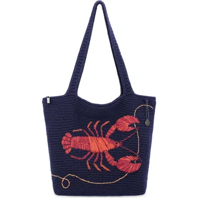 The Sak Classic Large Crochet Carryall Tote Bag In Blue