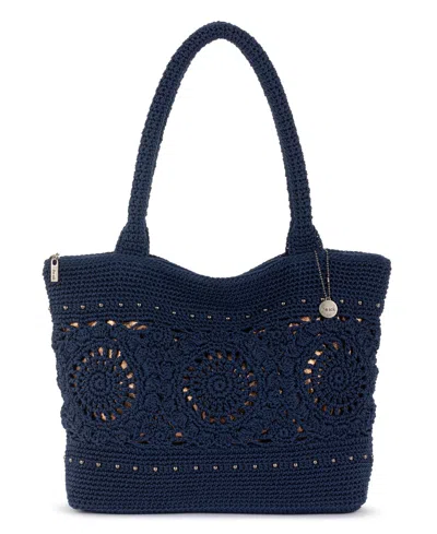 The Sak Crafted Classics Crochet Extra-large Carryall Tote In Blue