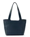 The Sak De Young Leather Tote In Indigo