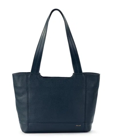 The Sak De Young Leather Tote In Indigo
