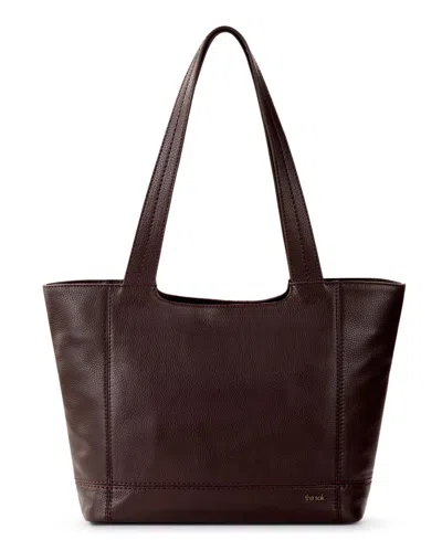 The Sak De Young Leather Tote In Mahogany
