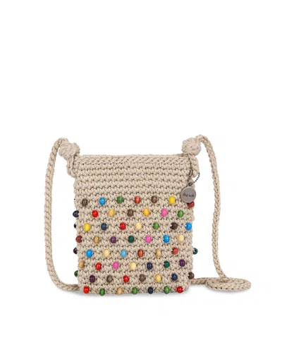 The Sak Demi Crochet Mini Crossbody Bag In Ecru Bead