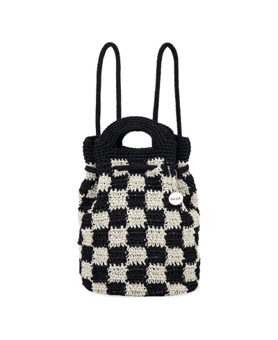 The Sak Dylan Crochet Small Backpack In Black Check