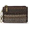 The Sak Encino Crochet Card Wallet In Brown