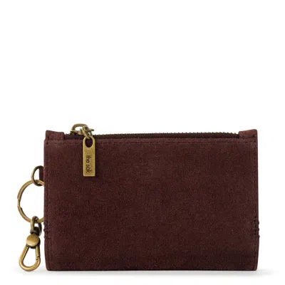 The Sak Encino Essential Wallet In Mahogany Suede