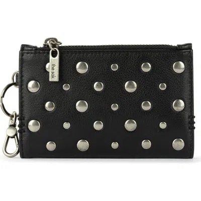 The Sak Encino Leather Card Wallet In Black