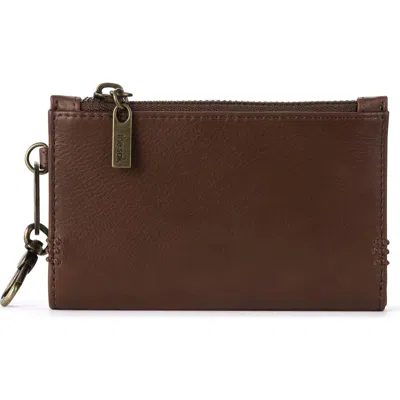 The Sak Encino Leather Card Wallet In Brown