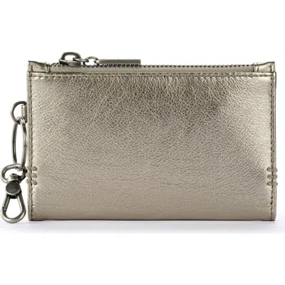 The Sak Encino Leather Card Wallet In Gold