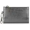 The Sak Encino Leather Card Wallet In Gray
