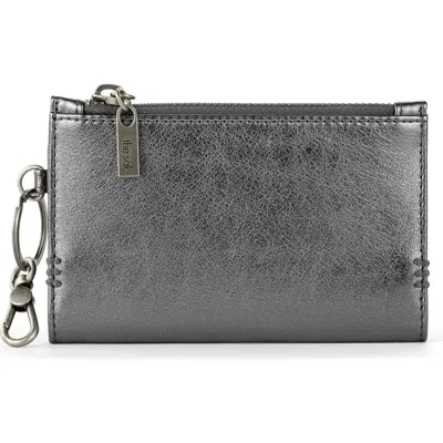 The Sak Encino Leather Card Wallet In Gray