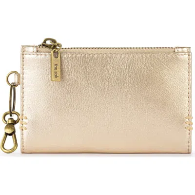 The Sak Encino Leather Card Wallet In Orange