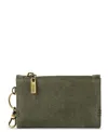 The Sak Encino Leather Wallet In Moss Suede