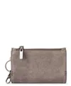 The Sak Encino Leather Wallet In Mushroom Suede