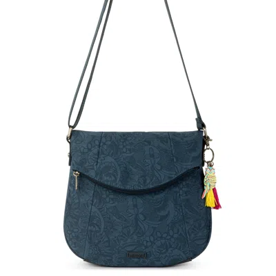 The Sak Foldover Crossbody Bag In Blue