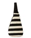The Sak Geo Sling Crochet Backpack In Black Stripe