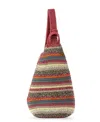 The Sak Geo Sling Crochet Backpack In Sunset Stripe