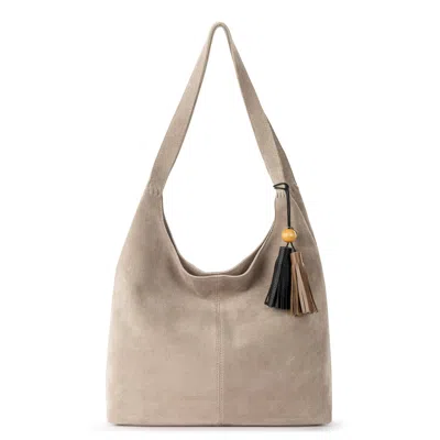 The Sak Huntley Leather Hobo Bag In Sand