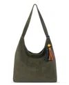 The Sak Huntley Leather Hobo In Moss Suede