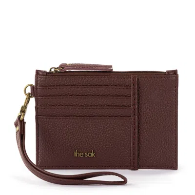 The Sak Iris Card Wristlet In Brown