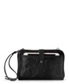 The Sak Iris Leather Convertible Crossbody Bag In Black Leaf Emboss 1